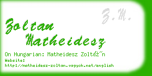 zoltan matheidesz business card